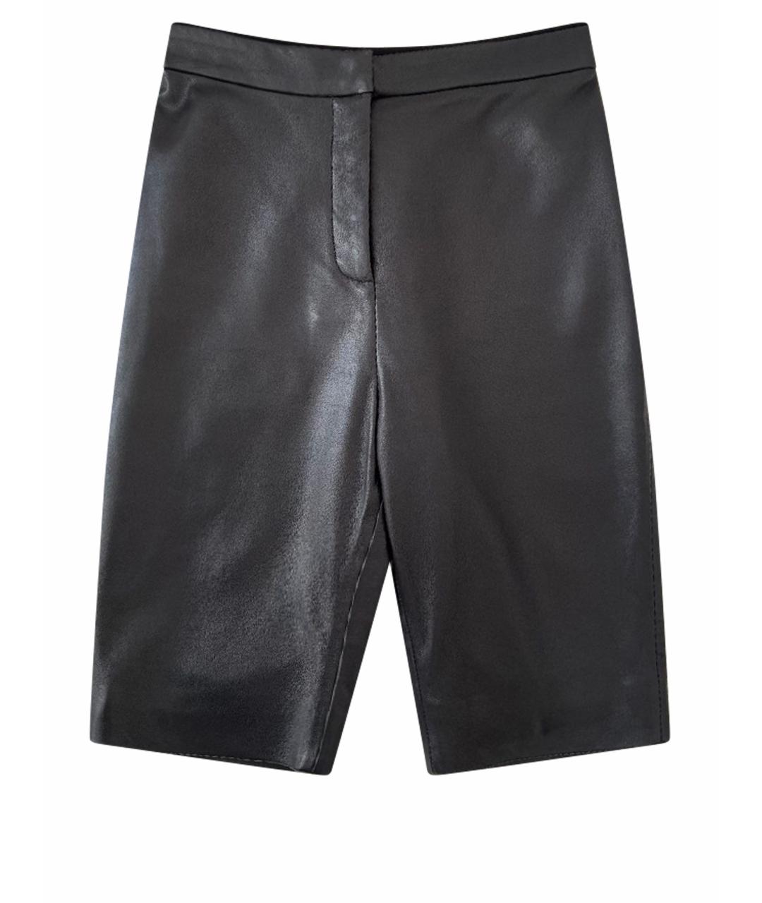 BALMAIN Черные кожаные шорты, фото 1