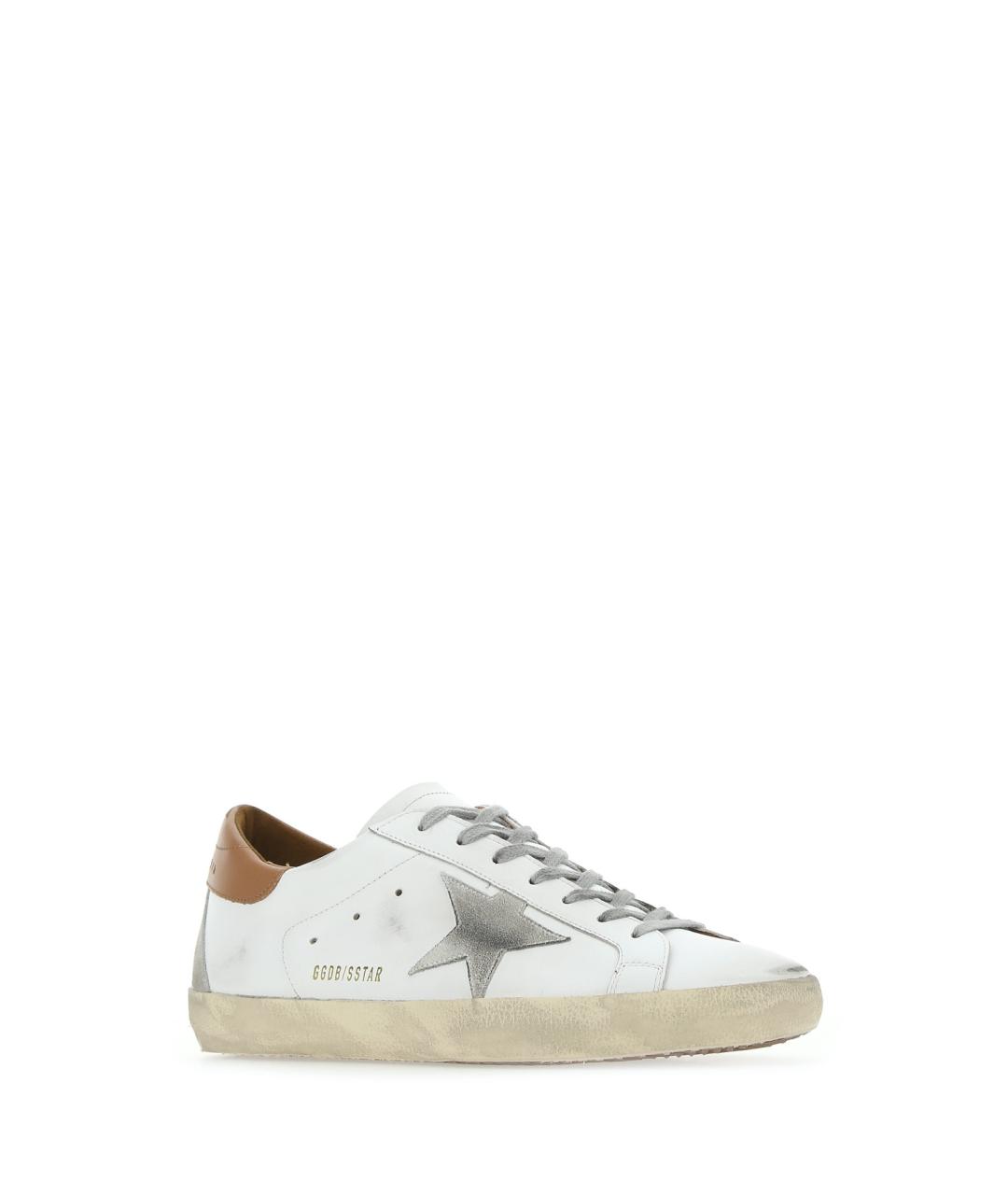 GOLDEN GOOSE DELUXE BRAND Белые кожаные низкие кроссовки / кеды, фото 2
