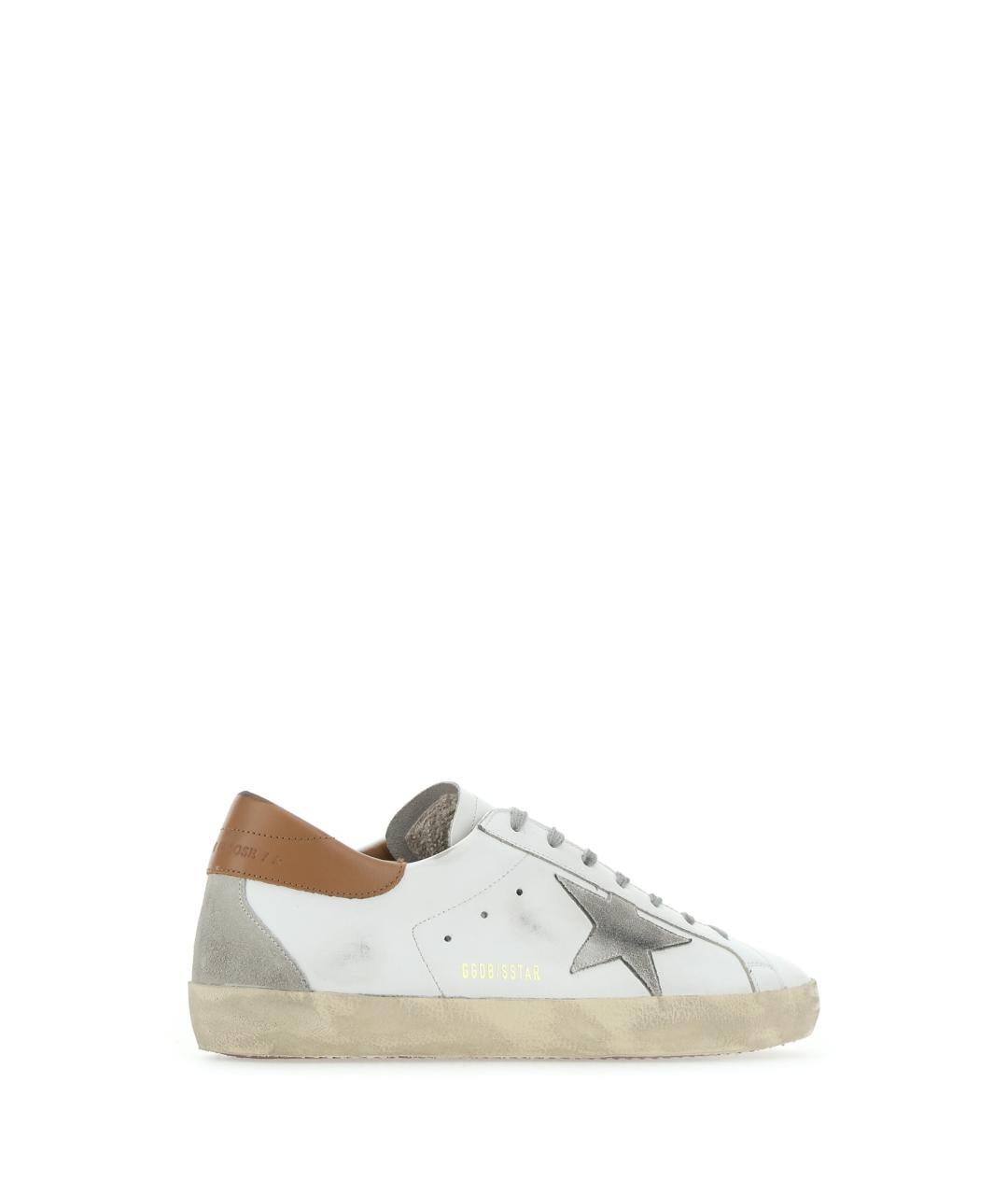 GOLDEN GOOSE DELUXE BRAND Белые кожаные низкие кроссовки / кеды, фото 3