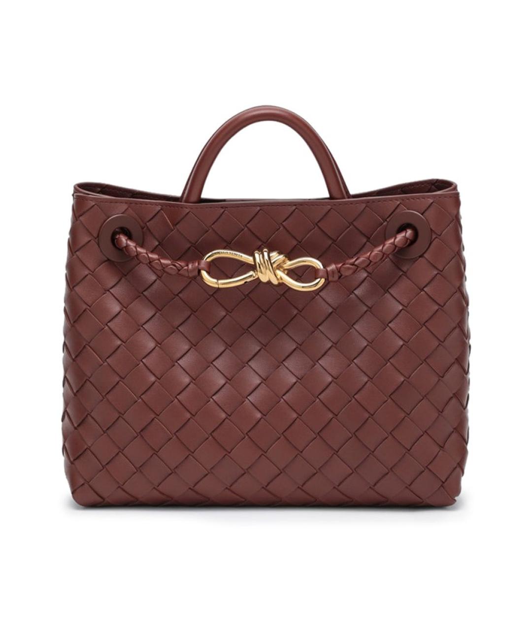 BOTTEGA VENETA Коричневая кожаная сумка тоут, фото 5