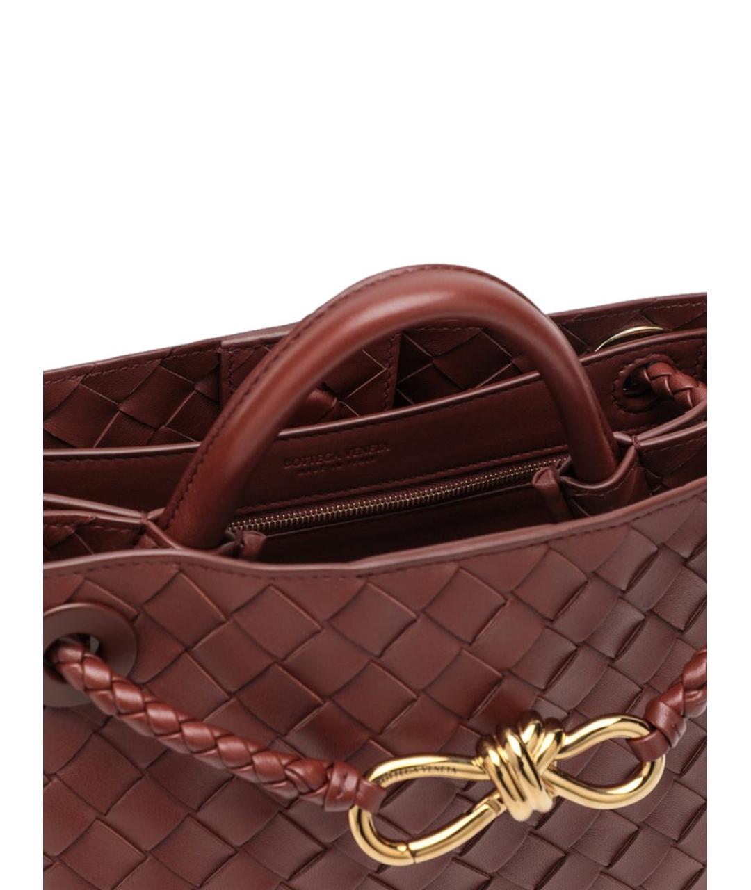BOTTEGA VENETA Коричневая кожаная сумка тоут, фото 4