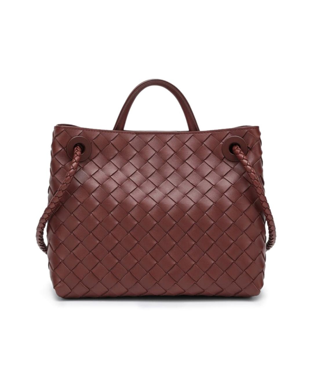 BOTTEGA VENETA Коричневая кожаная сумка тоут, фото 3