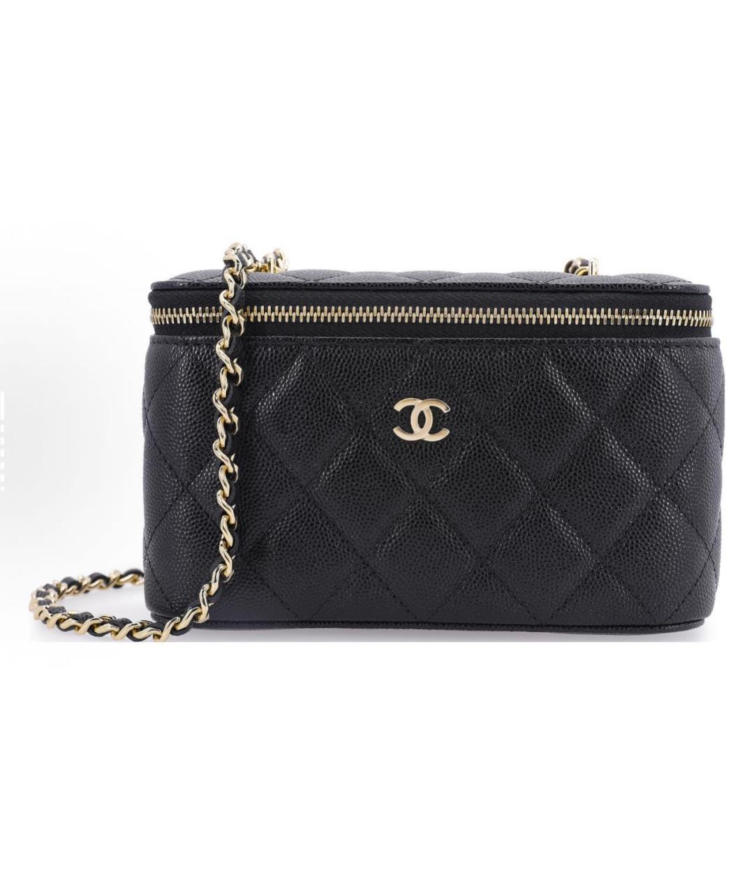 CHANEL Черная кожаная сумка через плечо, фото 6