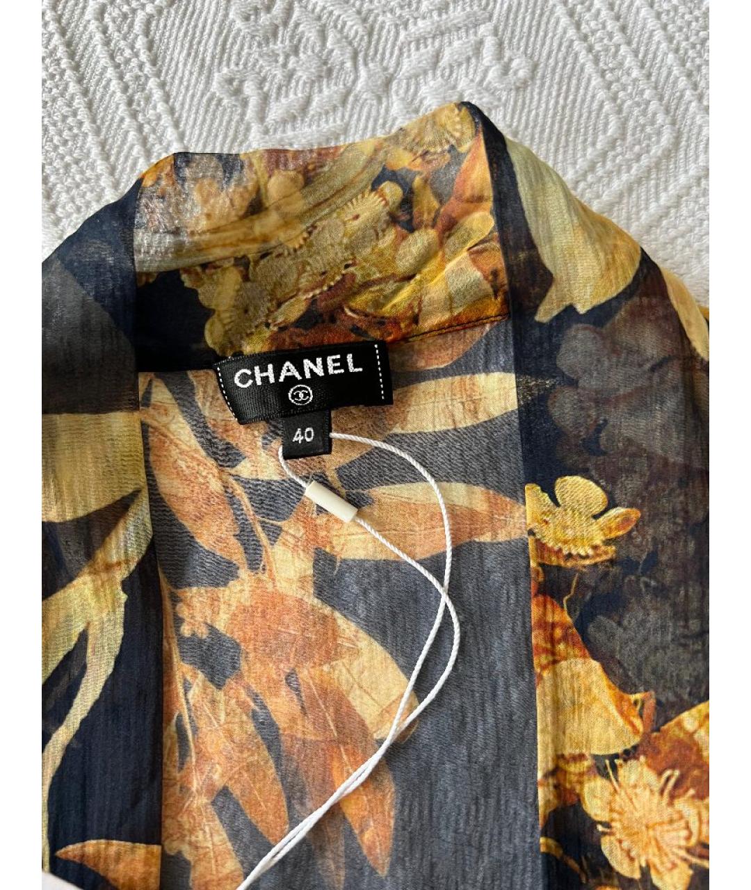 CHANEL Оранжевый шелковый кардиган, фото 3