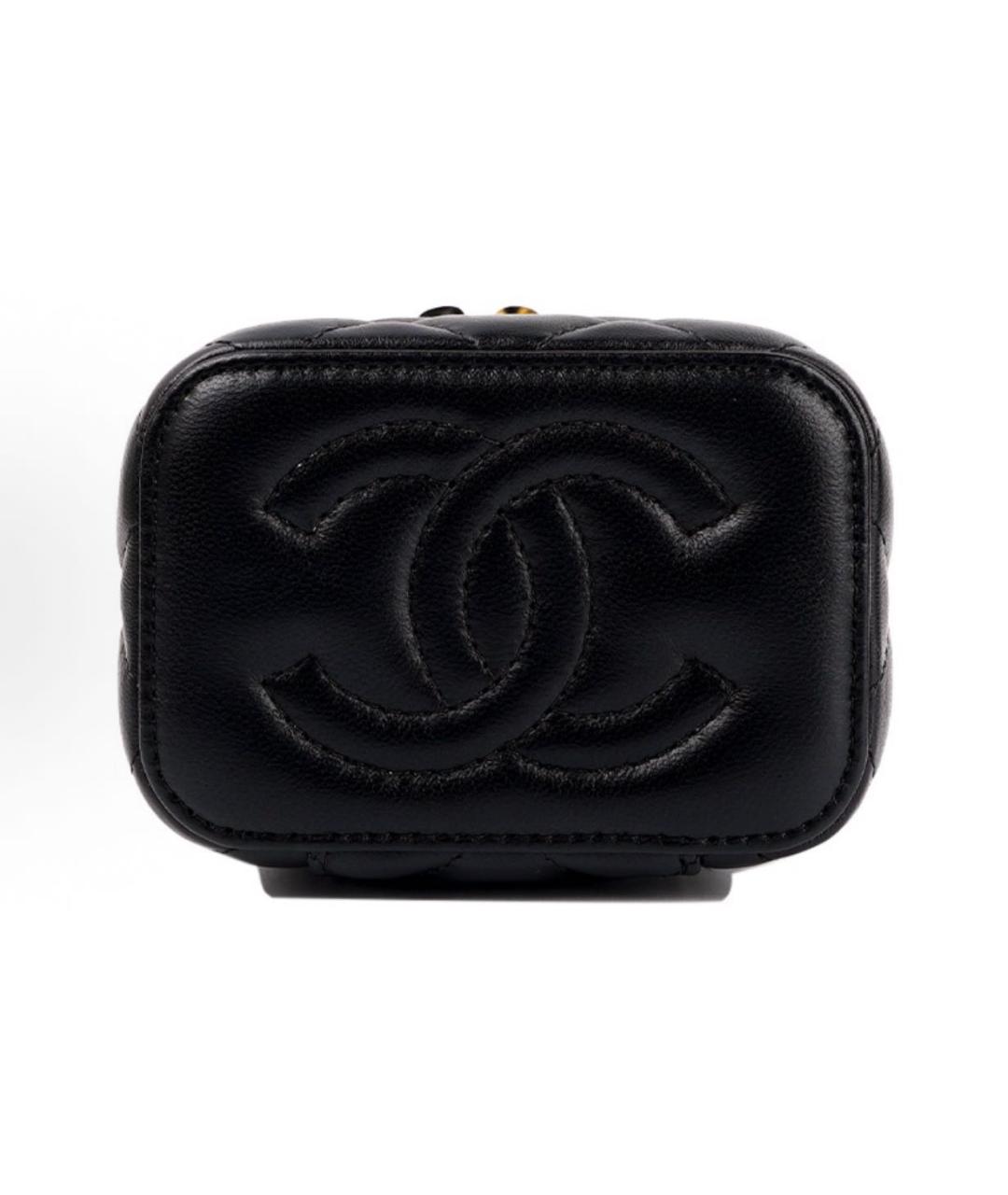 CHANEL Черная кожаная сумка через плечо, фото 4