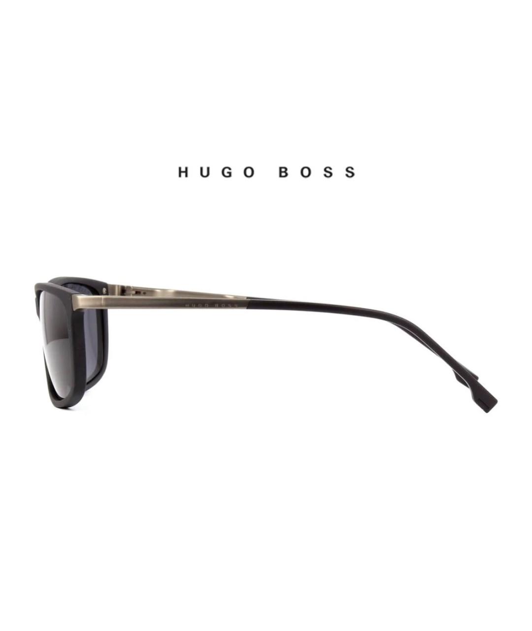 HUGO BOSS Черные металлические солнцезащитные очки, фото 6