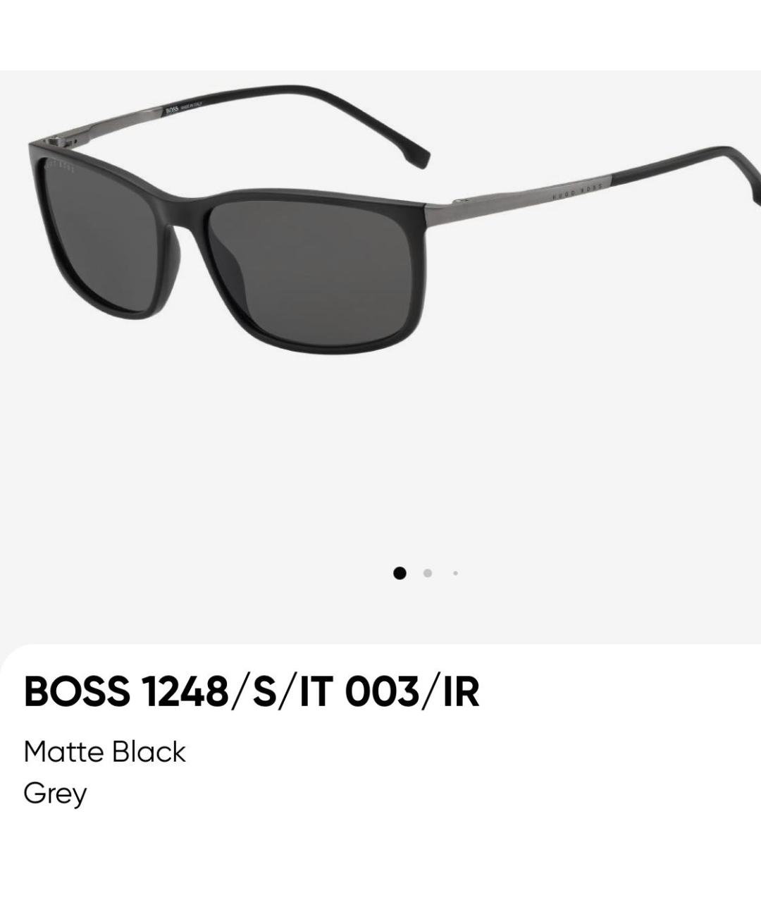 HUGO BOSS Черные металлические солнцезащитные очки, фото 3