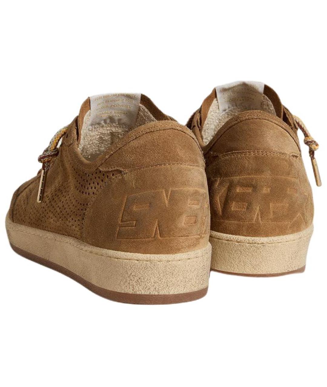 GOLDEN GOOSE DELUXE BRAND Коричневые низкие кроссовки / кеды, фото 4