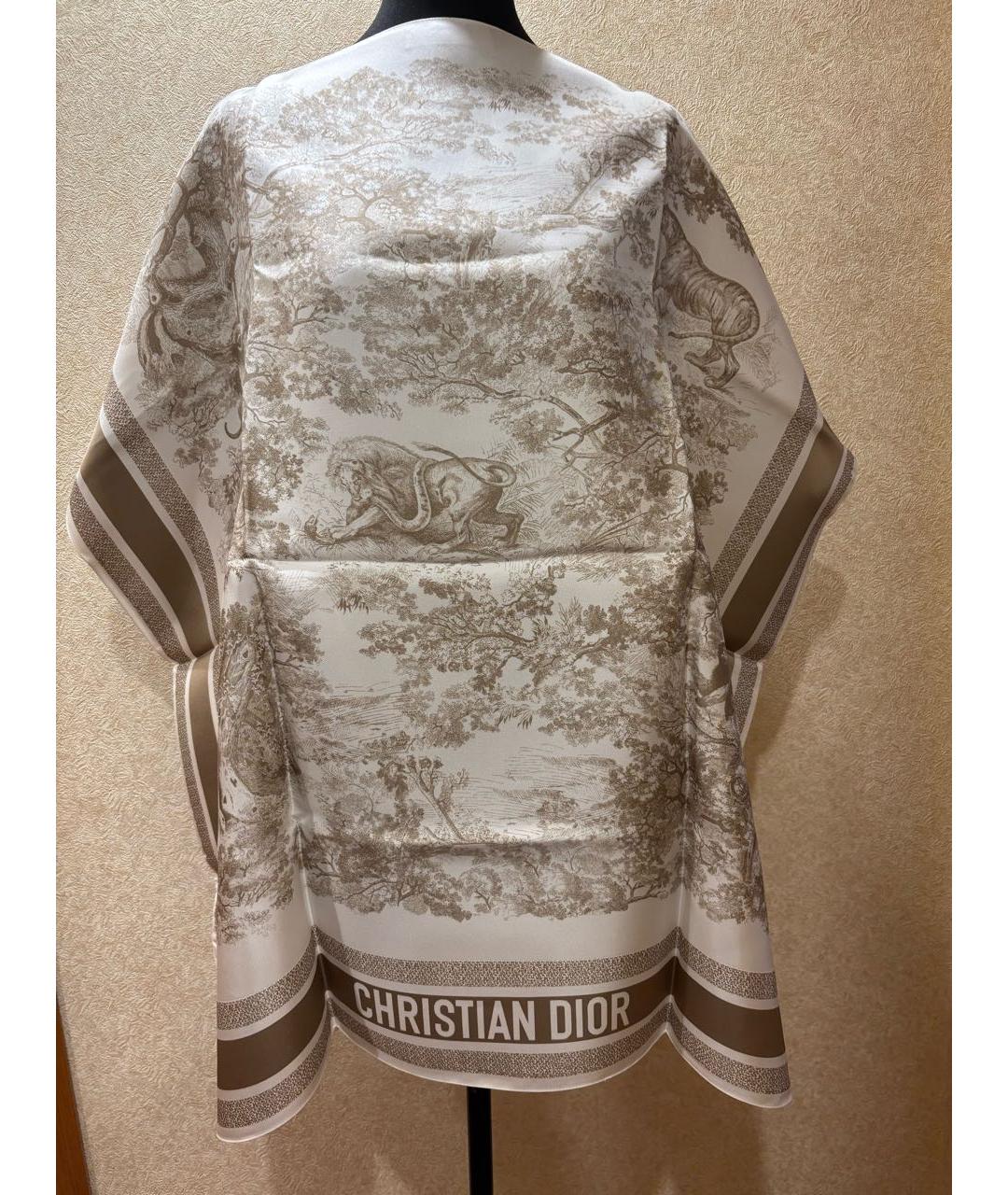 CHRISTIAN DIOR Бежевая шелковая блузы, фото 2