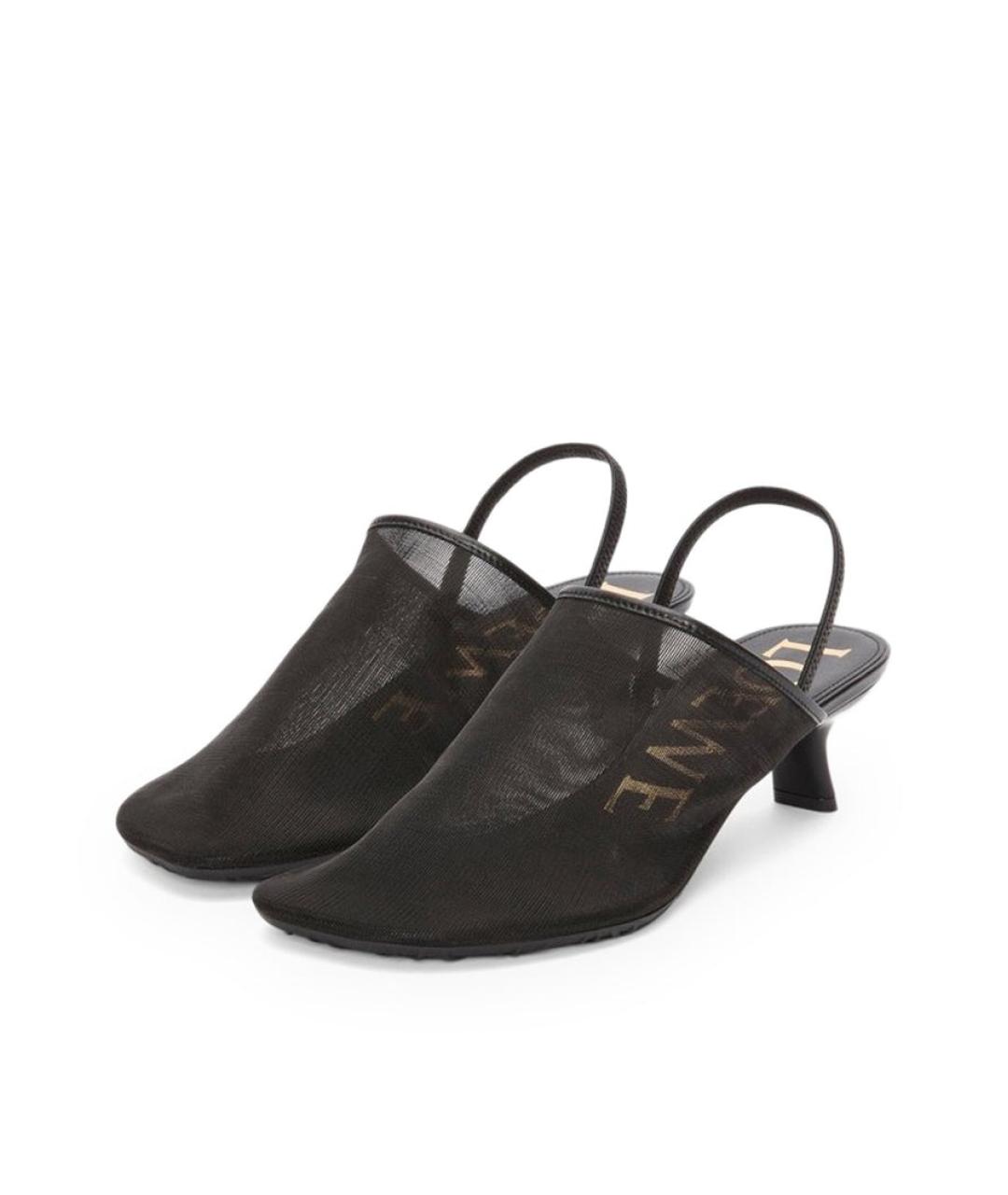 LOEWE Черные синтетические туфли, фото 2