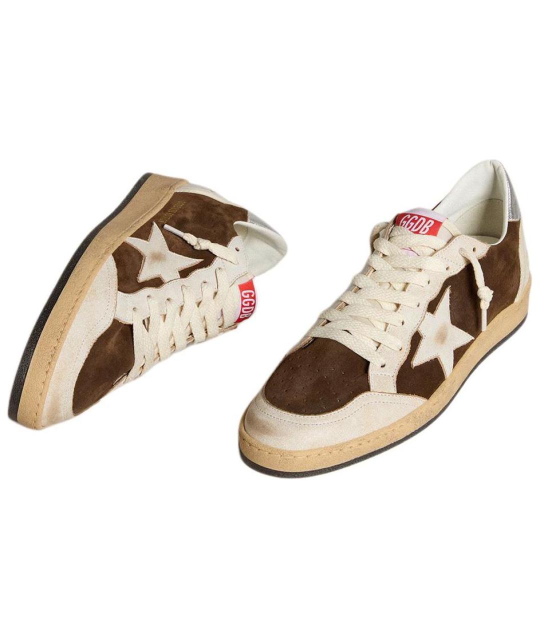 GOLDEN GOOSE DELUXE BRAND Коричневые низкие кроссовки / кеды, фото 3