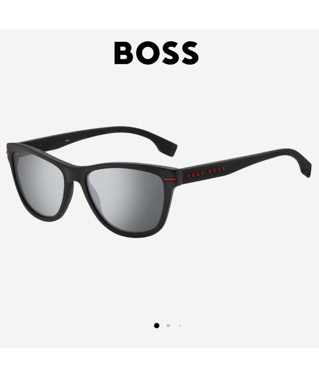 HUGO BOSS Черные пластиковые солнцезащитные очки, фото 4