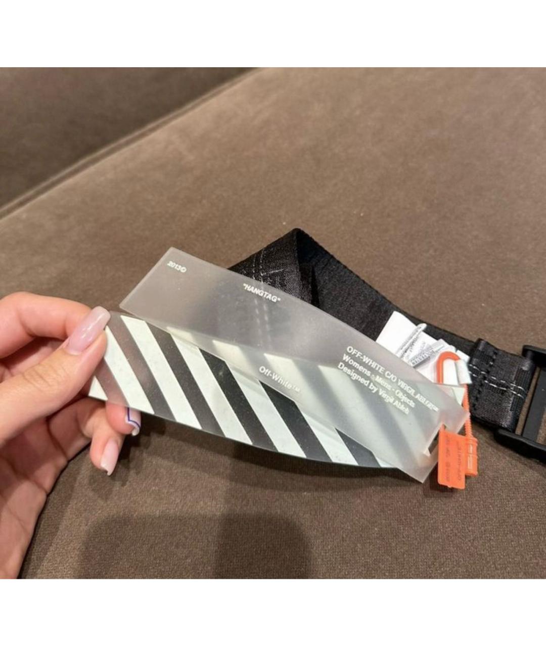 OFF-WHITE Черный ремень, фото 3