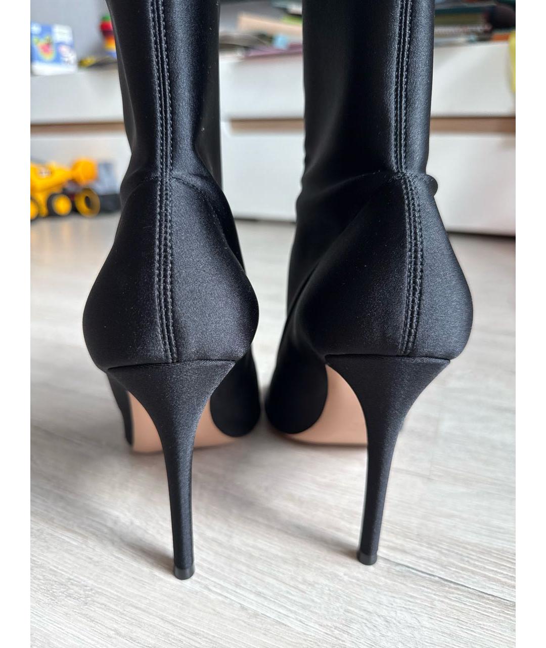 GIANVITO ROSSI Черные текстильные ботильоны, фото 4