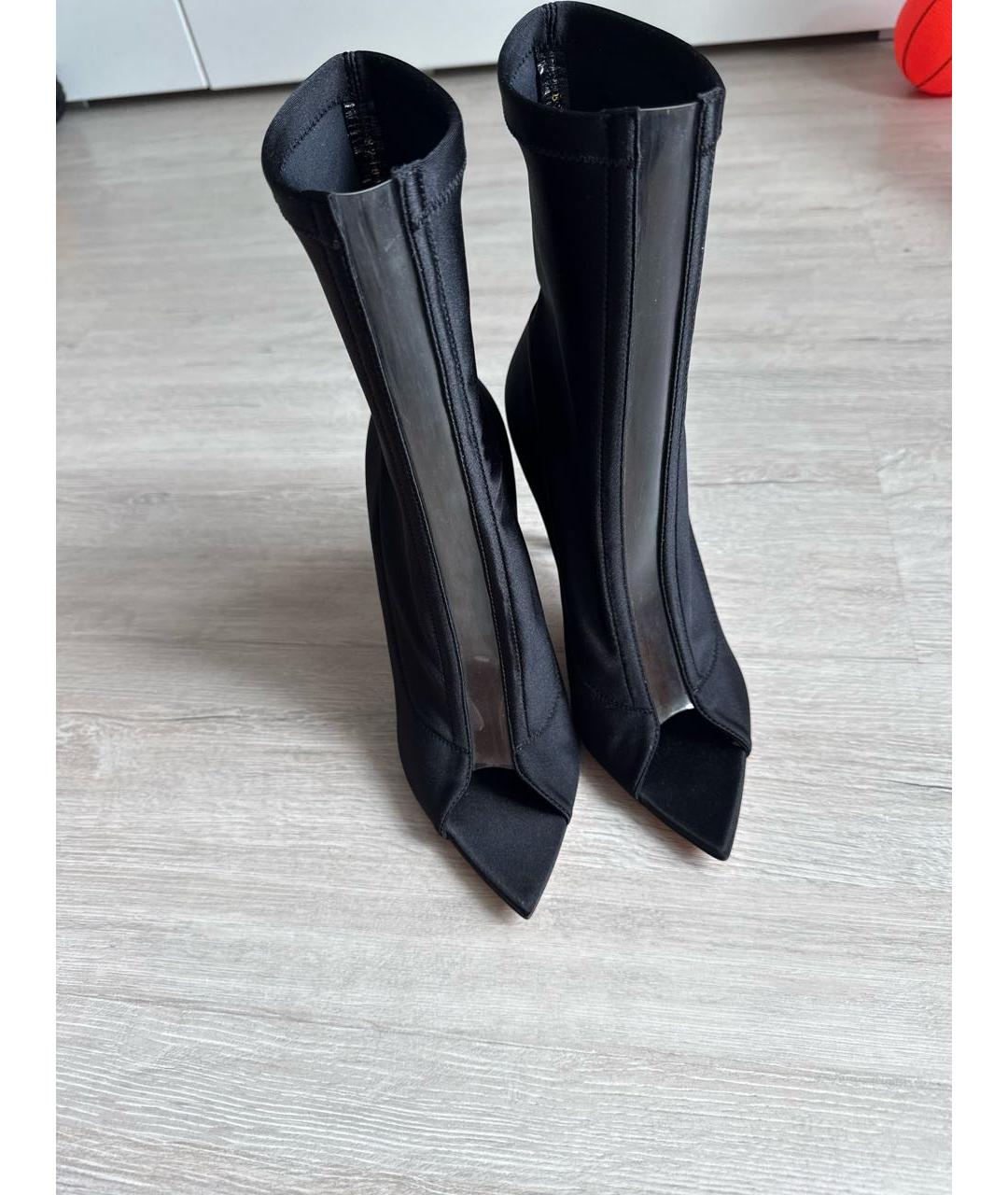 GIANVITO ROSSI Черные текстильные ботильоны, фото 2