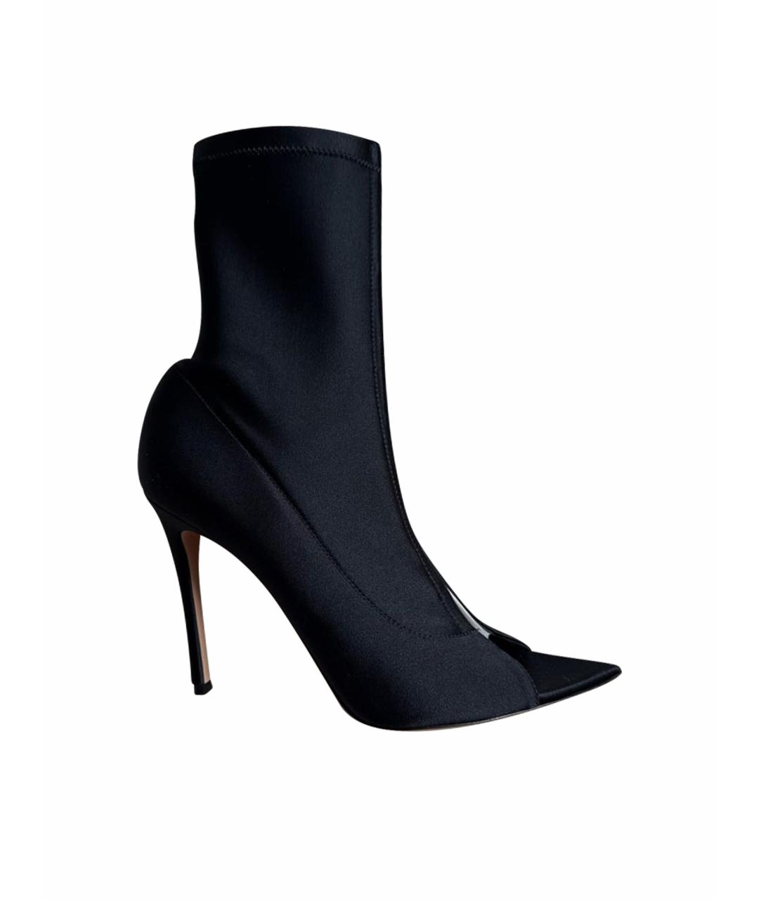GIANVITO ROSSI Черные текстильные ботильоны, фото 1