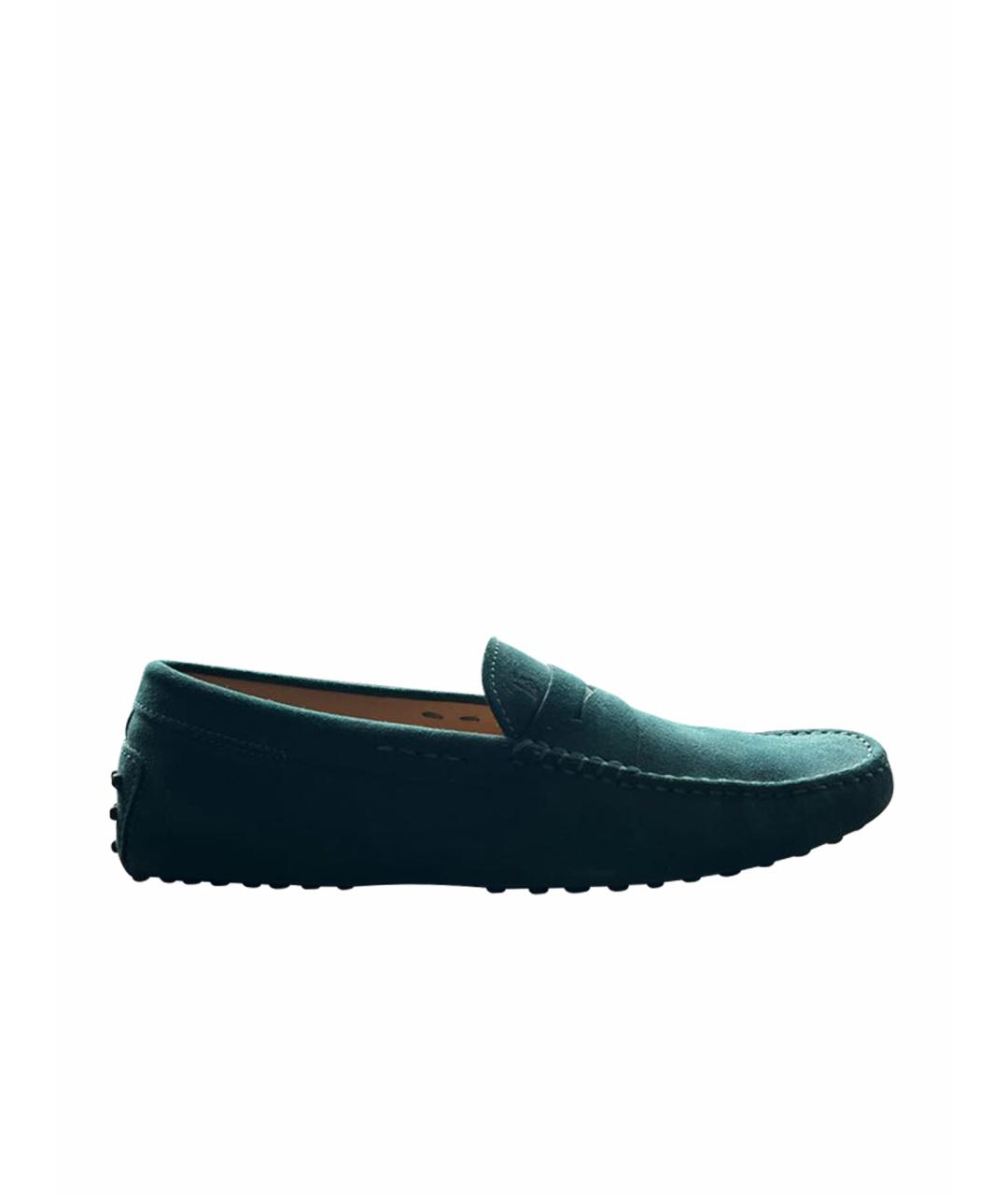 TOD'S Синие замшевые мокасины, фото 1