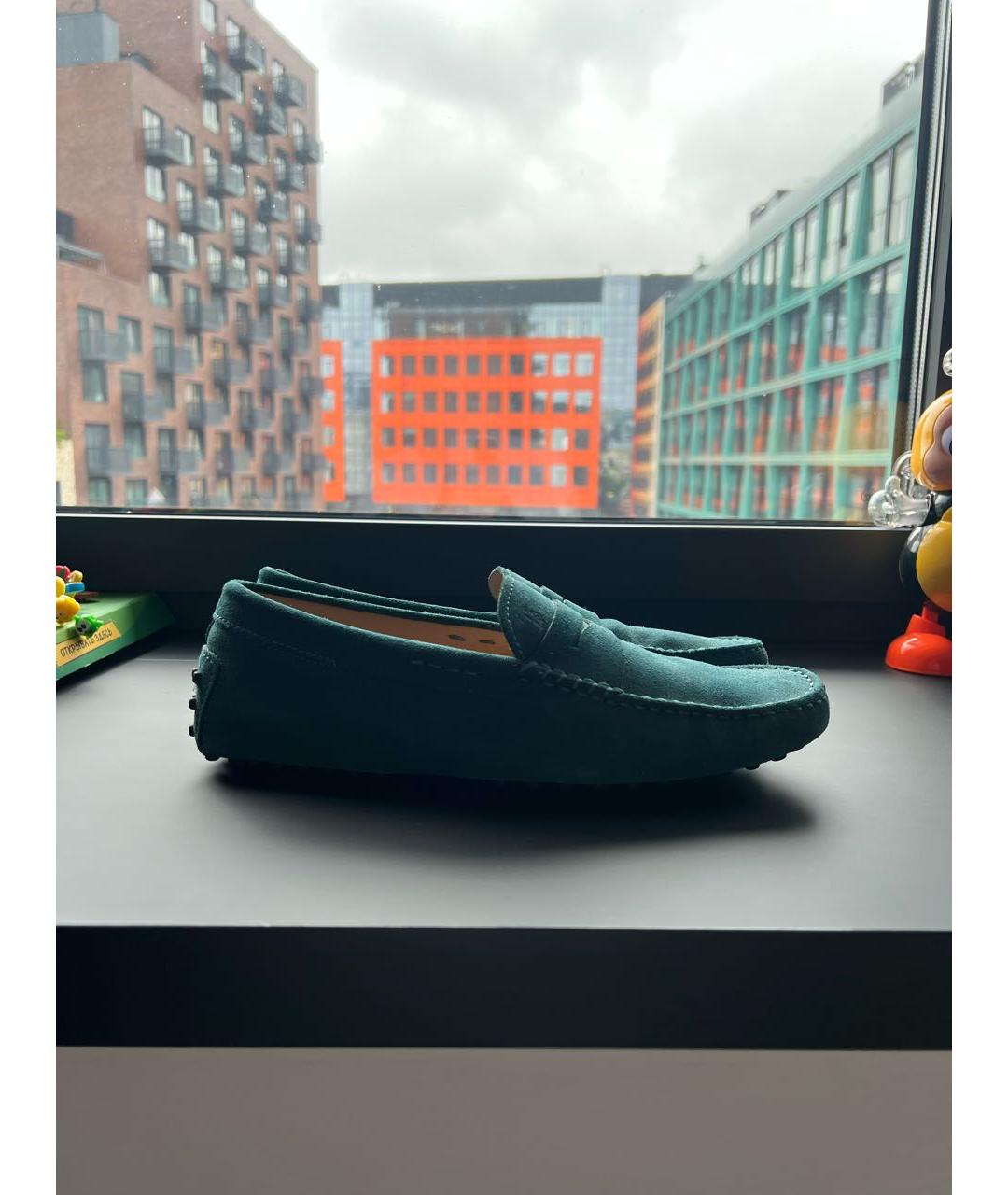 TOD'S Синие замшевые мокасины, фото 8