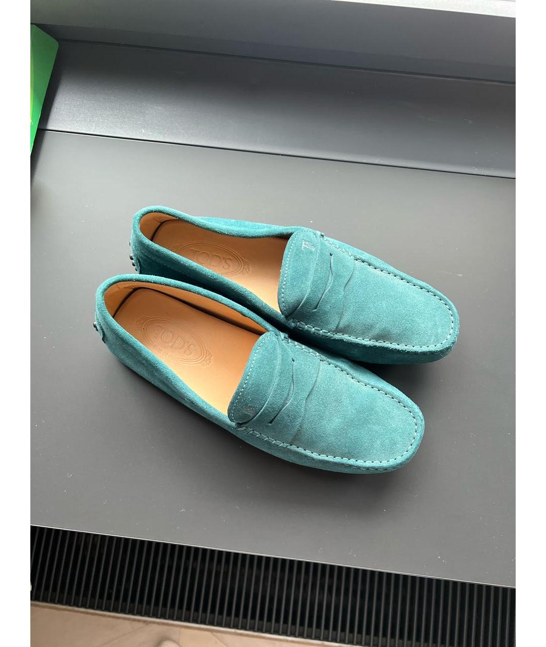 TOD'S Синие замшевые мокасины, фото 6