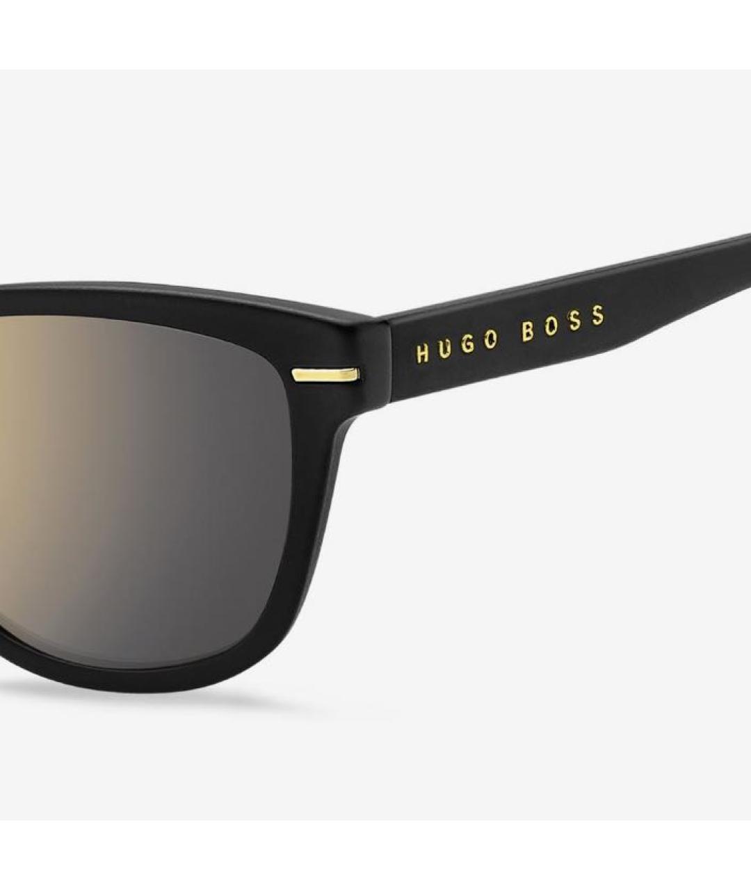 HUGO BOSS Черные пластиковые солнцезащитные очки, фото 3