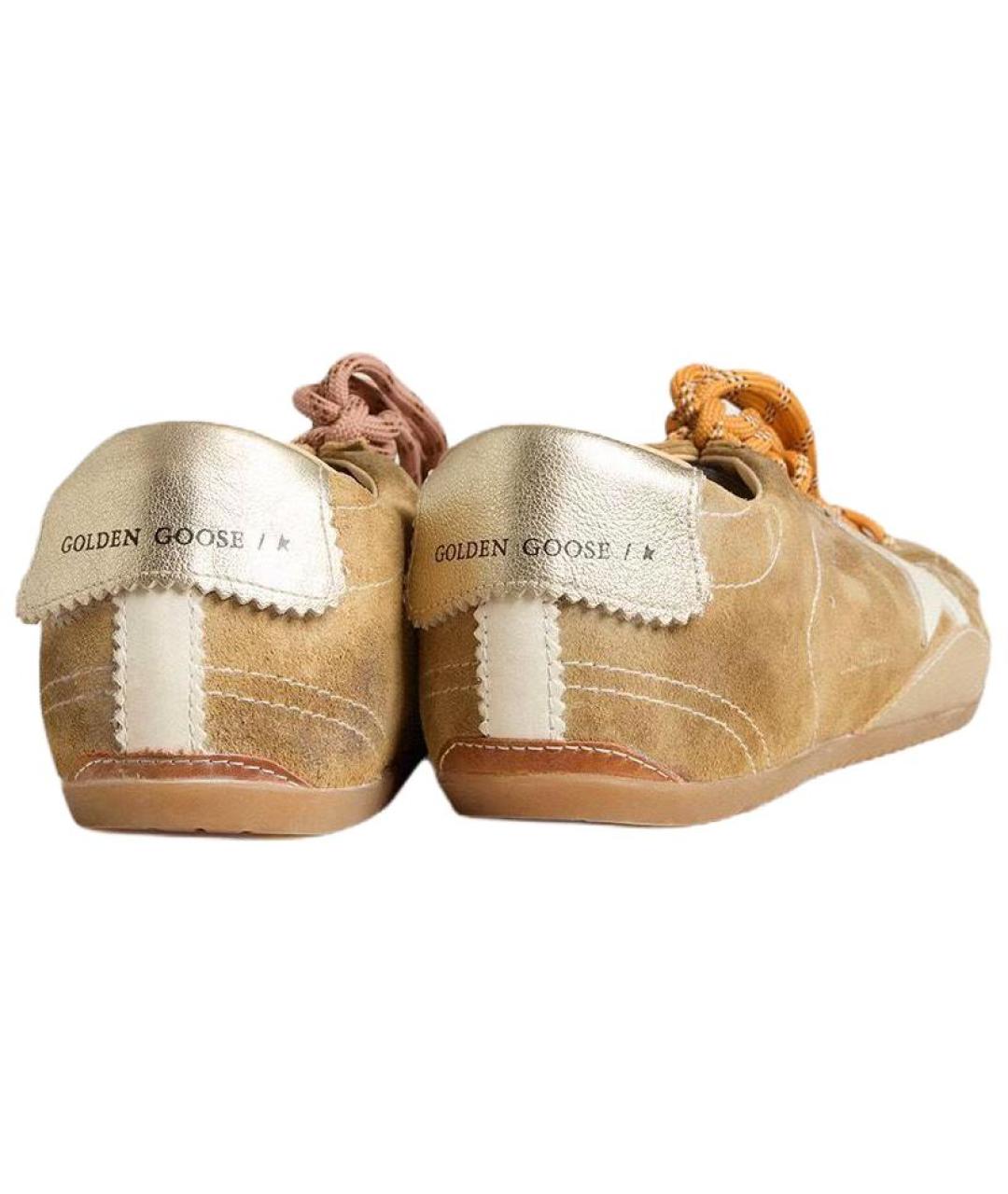 GOLDEN GOOSE DELUXE BRAND Бежевые кожаные кеды, фото 7