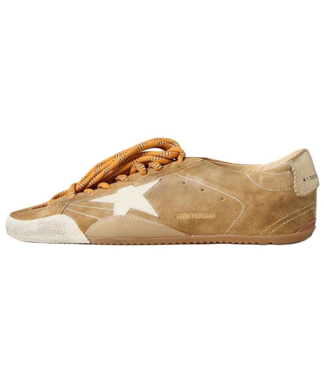 GOLDEN GOOSE DELUXE BRAND Бежевые кожаные кеды, фото 2