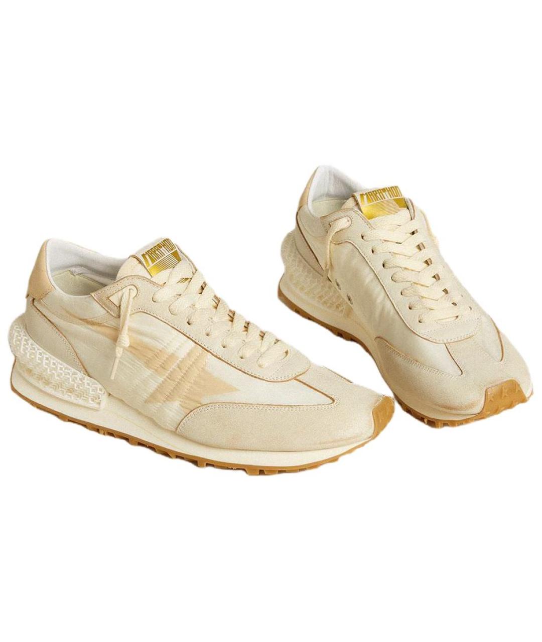 GOLDEN GOOSE DELUXE BRAND Бежевые низкие кроссовки / кеды, фото 3