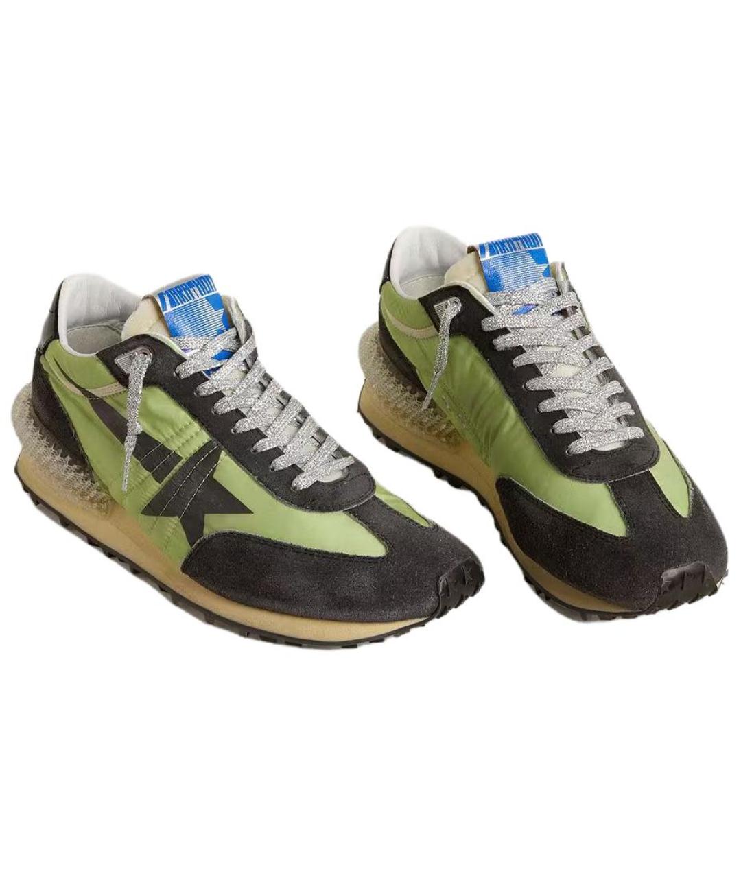 GOLDEN GOOSE DELUXE BRAND Зеленые низкие кроссовки / кеды, фото 3
