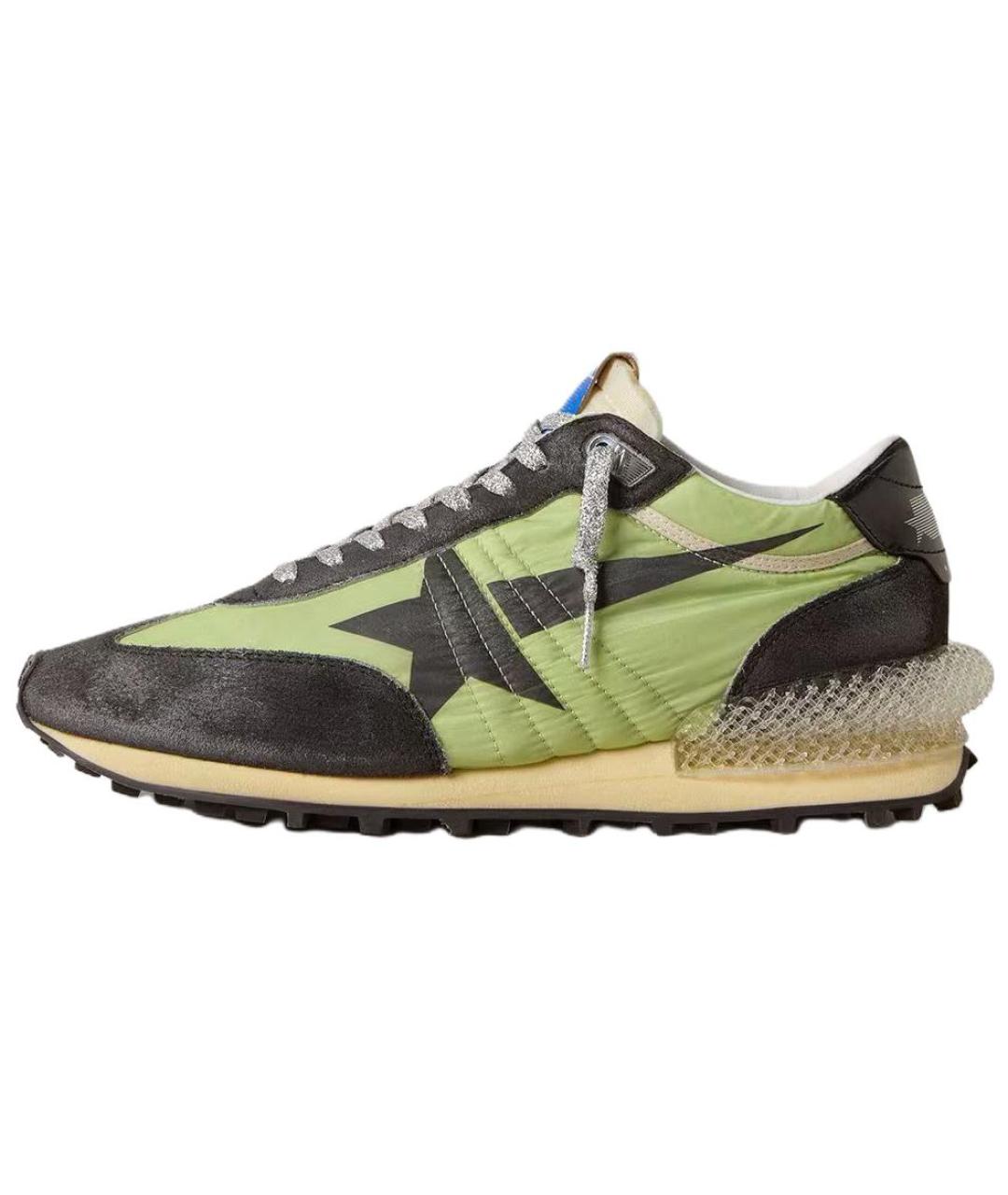 GOLDEN GOOSE DELUXE BRAND Зеленые низкие кроссовки / кеды, фото 2