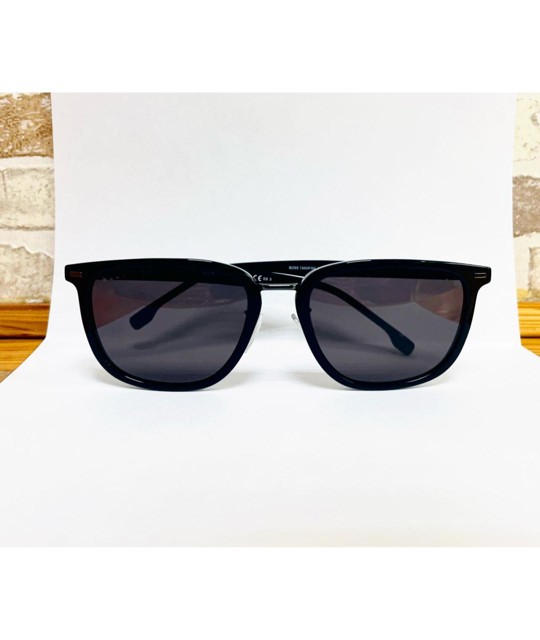 HUGO BOSS Черные пластиковые солнцезащитные очки, фото 4