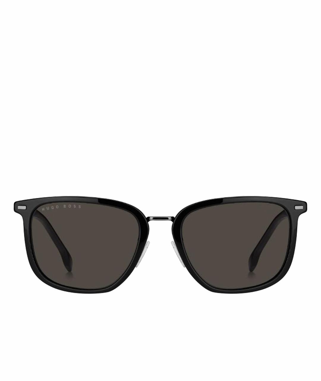 HUGO BOSS Черные пластиковые солнцезащитные очки, фото 1