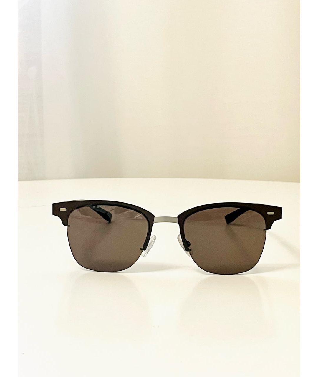 HUGO BOSS Коричневые металлические солнцезащитные очки, фото 4