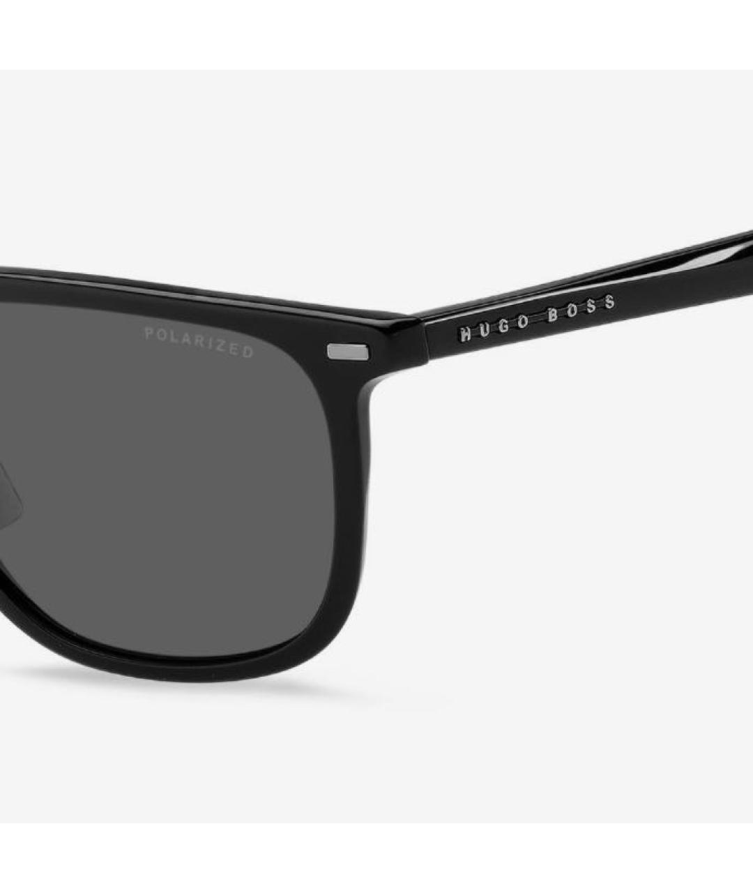 HUGO BOSS Черные пластиковые солнцезащитные очки, фото 3