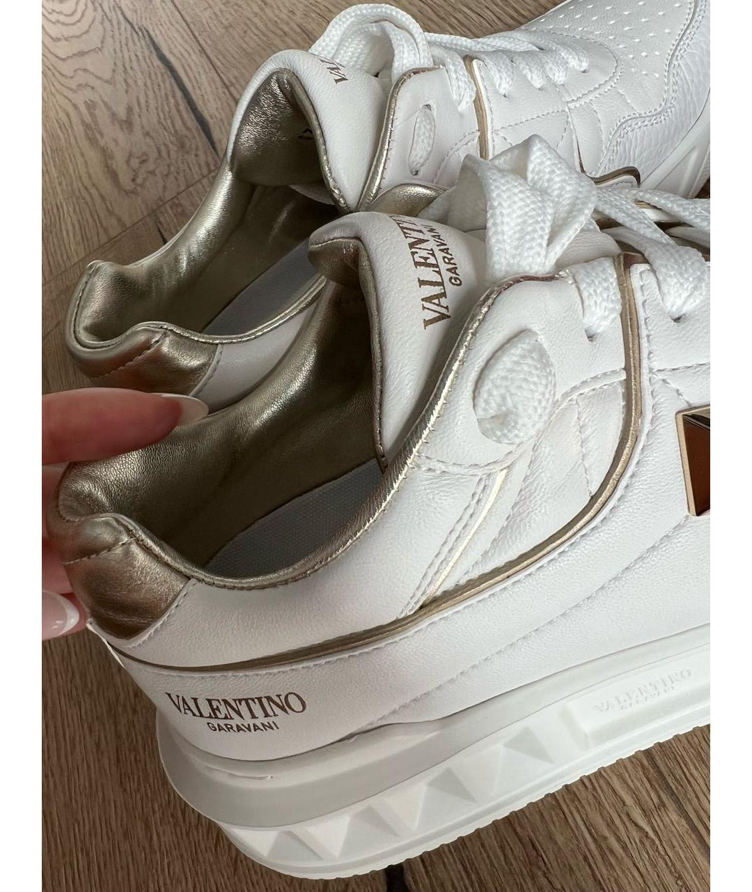 VALENTINO Белые кожаные кеды, фото 8