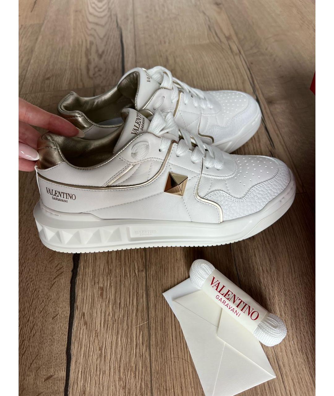 VALENTINO Белые кожаные кеды, фото 5