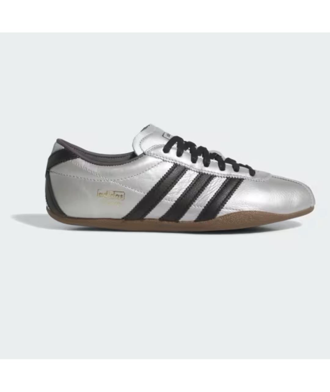 ADIDAS Серебряные кожаные кроссовки, фото 4