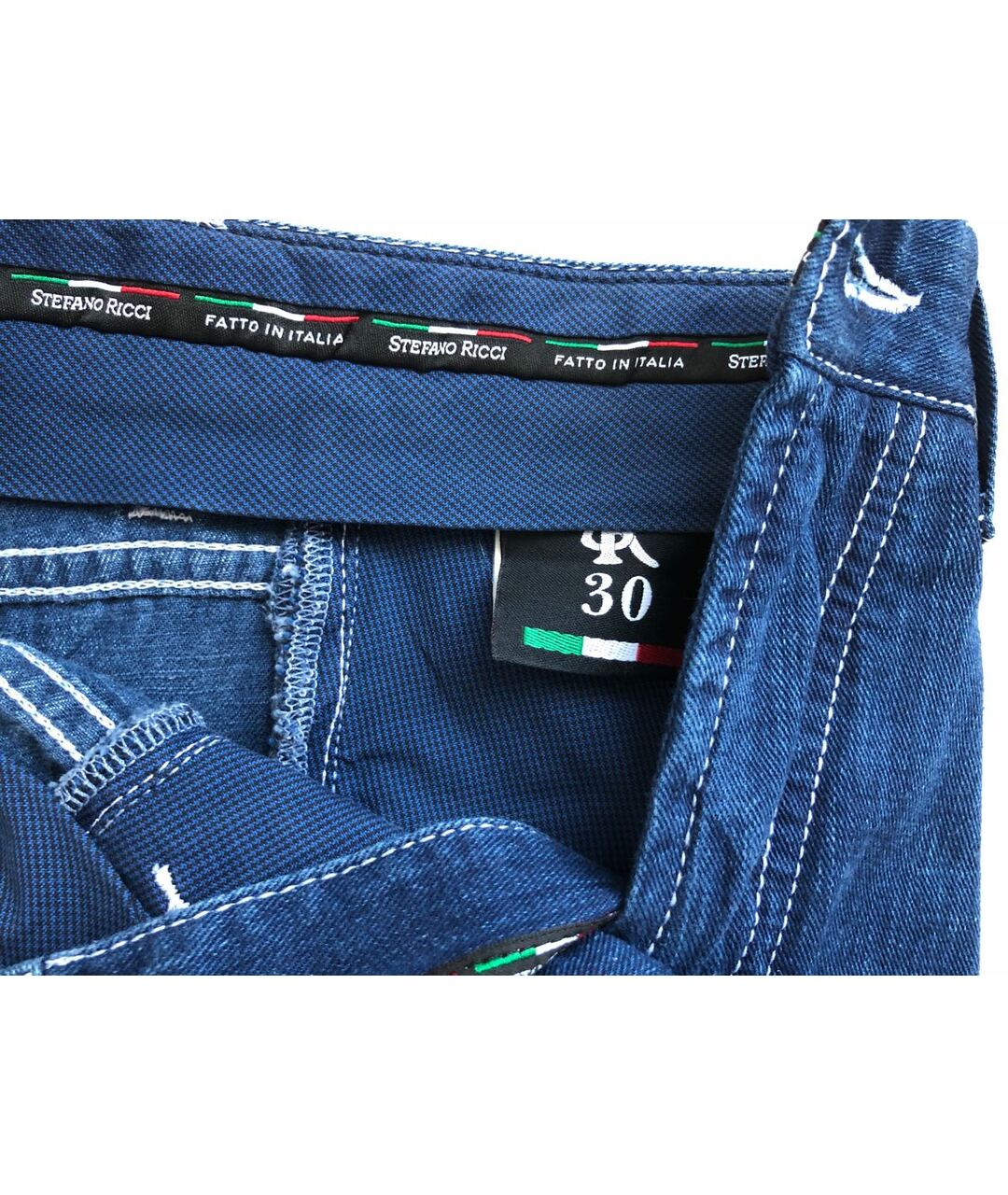 STEFANO RICCI Темно-синие хлопковые джинсы, фото 4