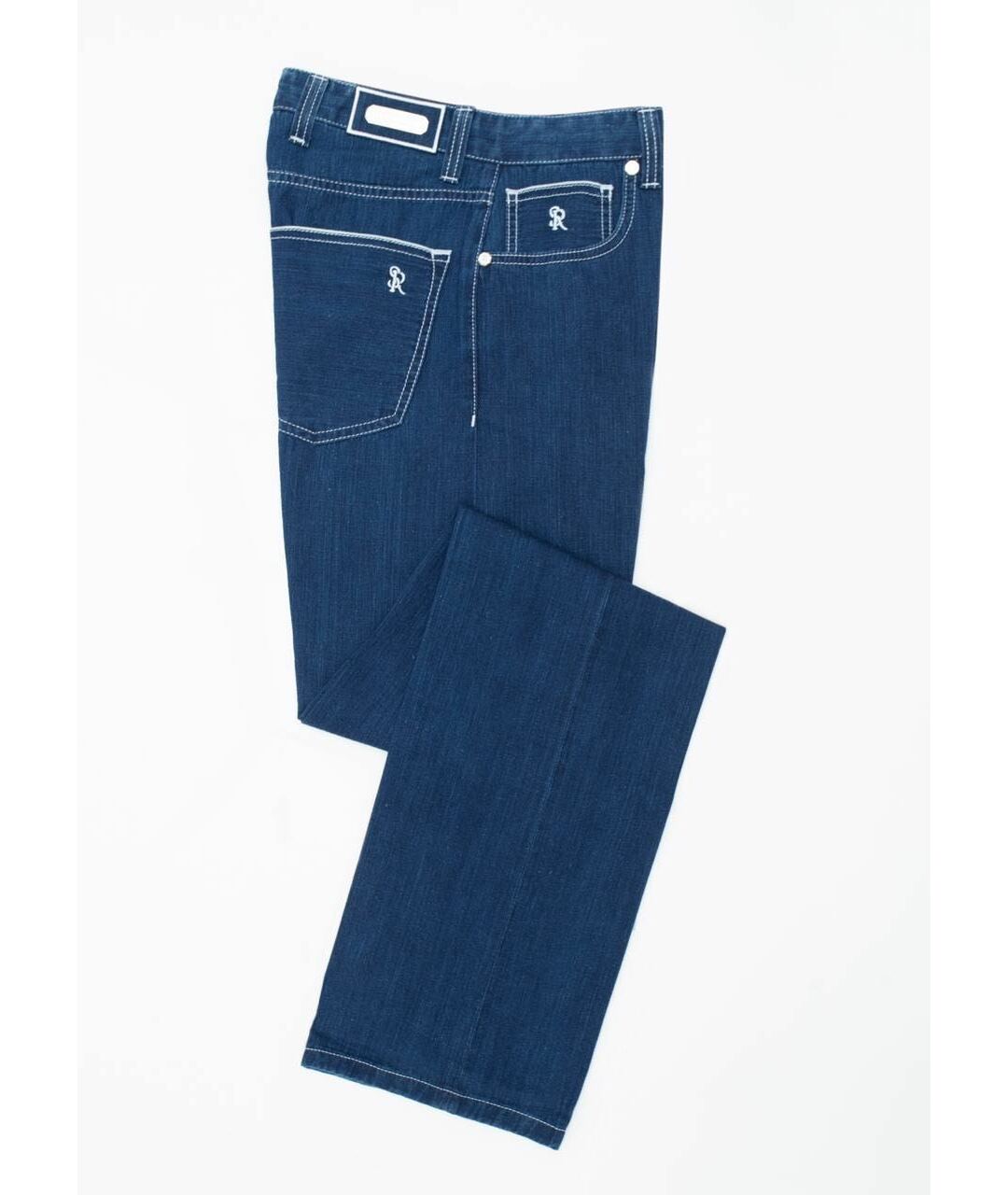 STEFANO RICCI Темно-синие хлопковые джинсы, фото 9