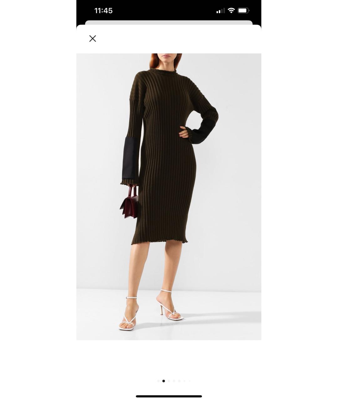 BOTTEGA VENETA Белые кожаные босоножки, фото 8