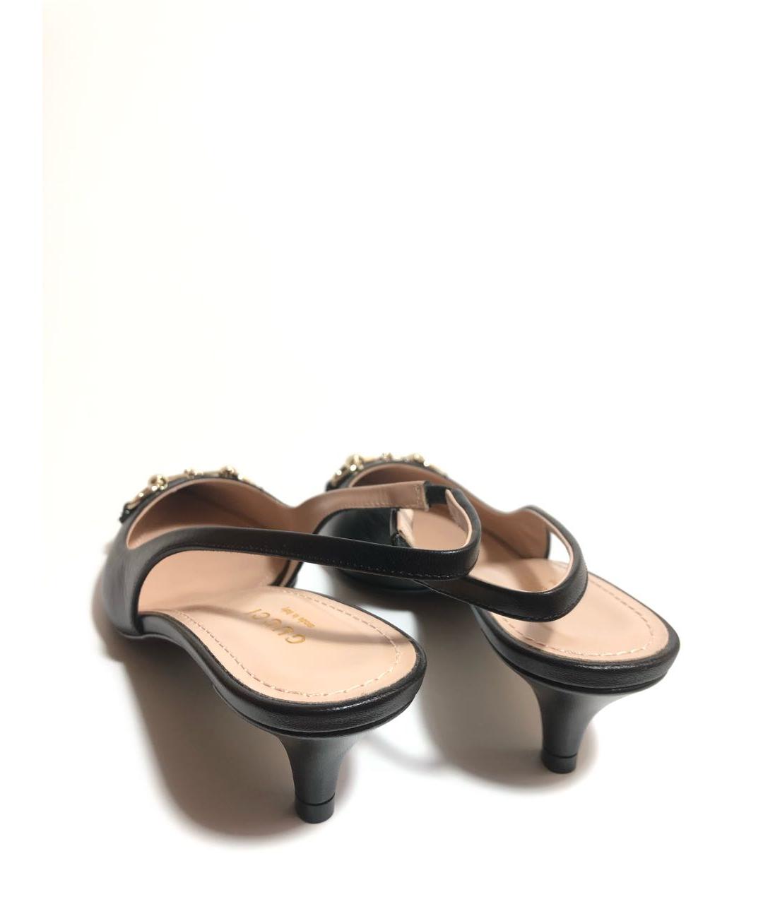GUCCI Черные кожаные туфли, фото 3