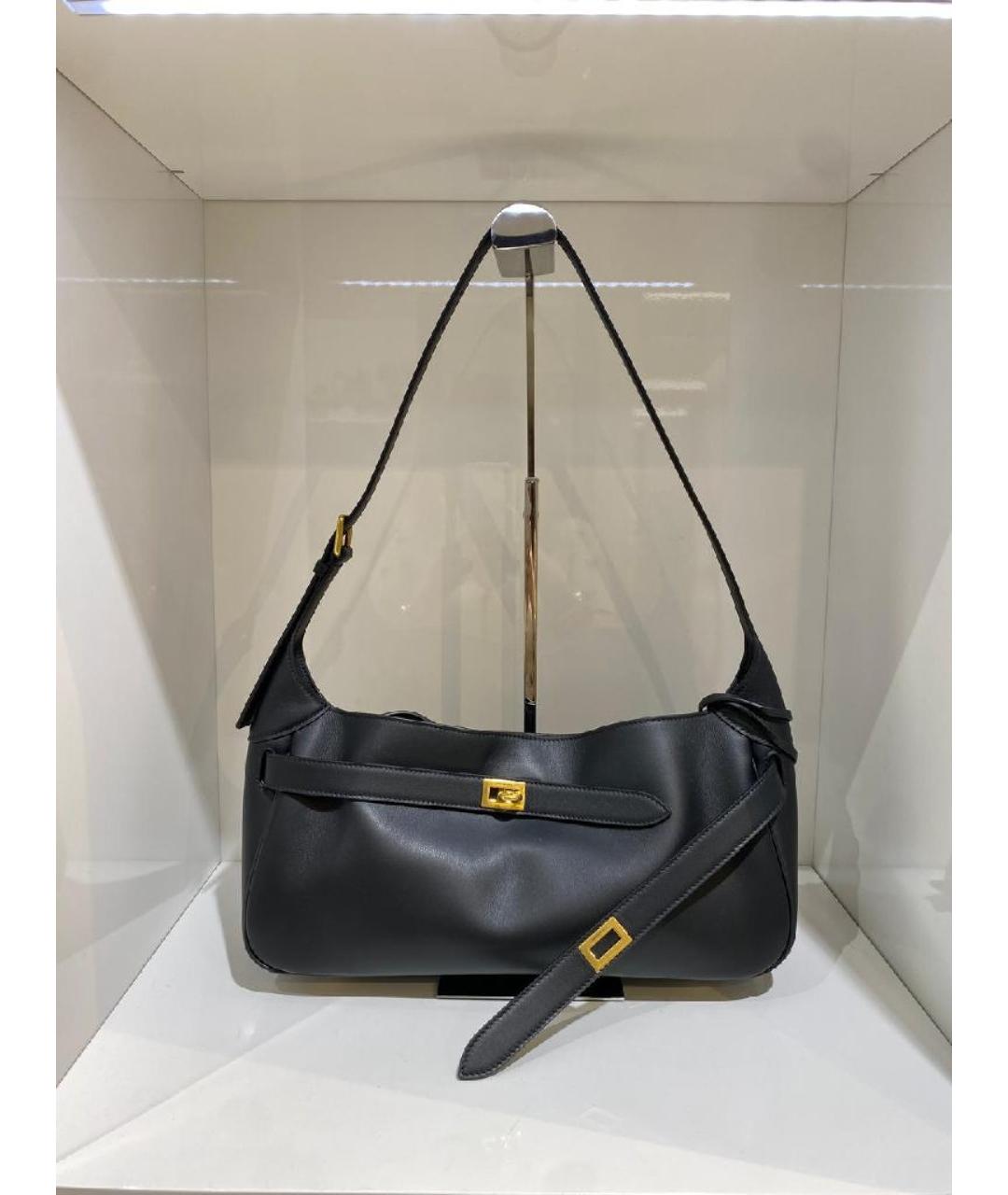 BALENCIAGA Черная кожаная сумка с короткими ручками, фото 2