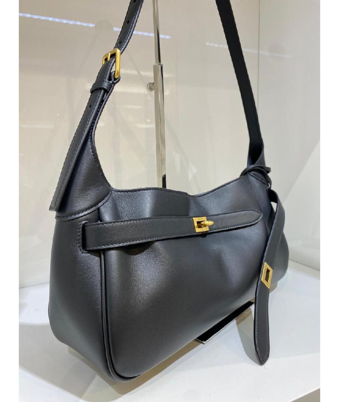 BALENCIAGA Черная кожаная сумка с короткими ручками, фото 3