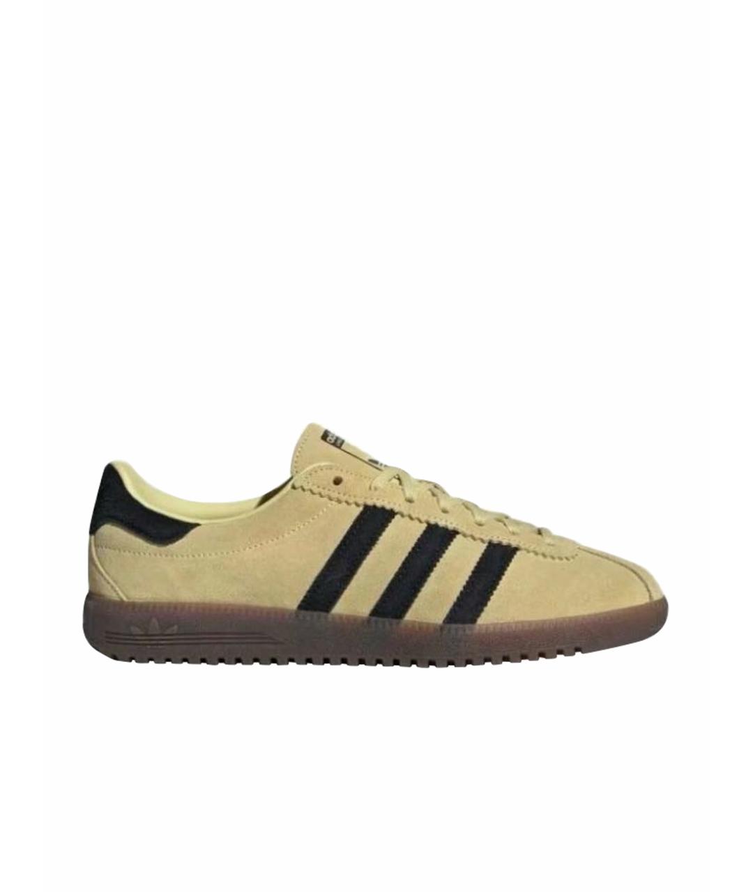 ADIDAS Желтые замшевые низкие кроссовки / кеды, фото 1