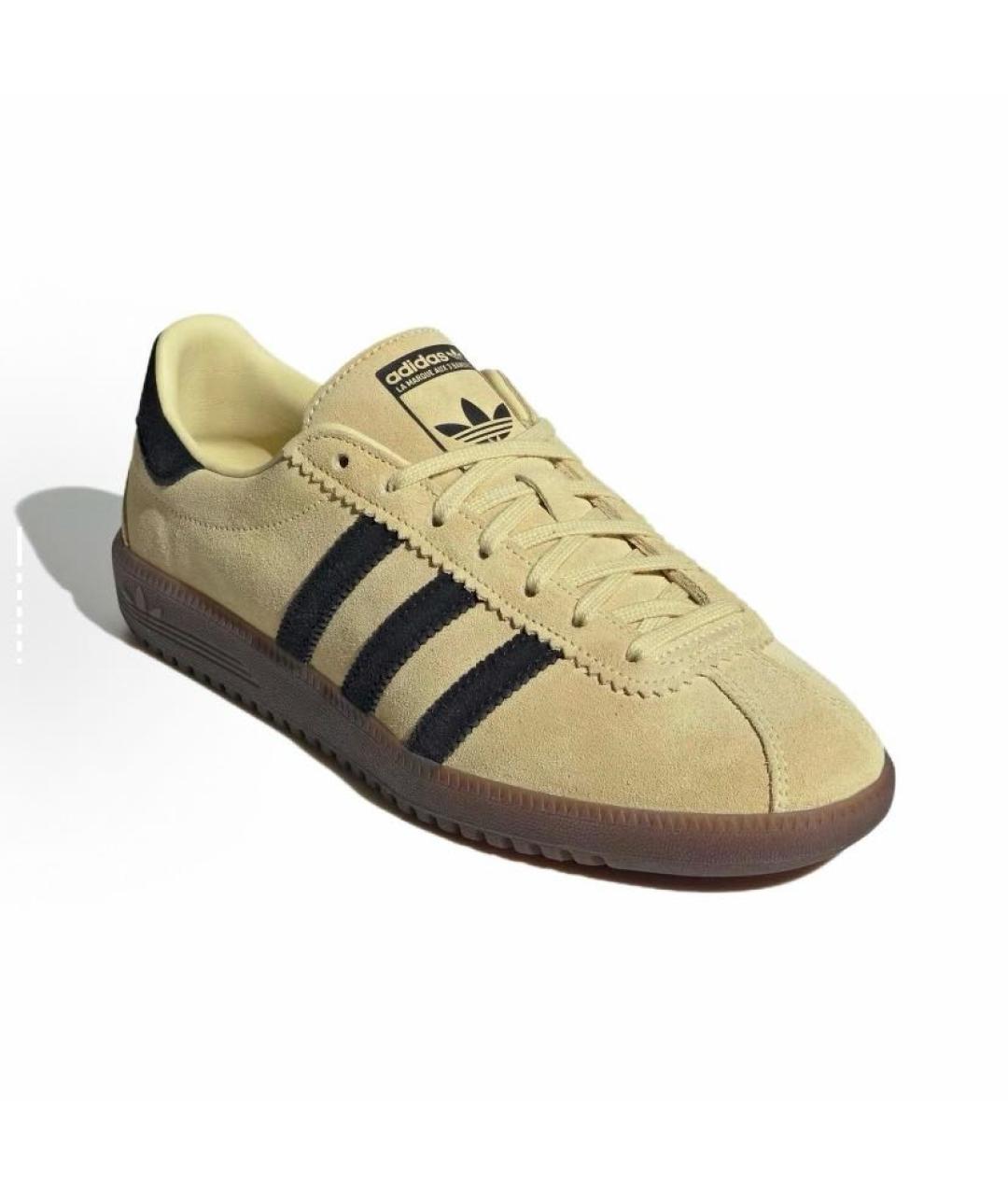 ADIDAS Желтые замшевые низкие кроссовки / кеды, фото 4