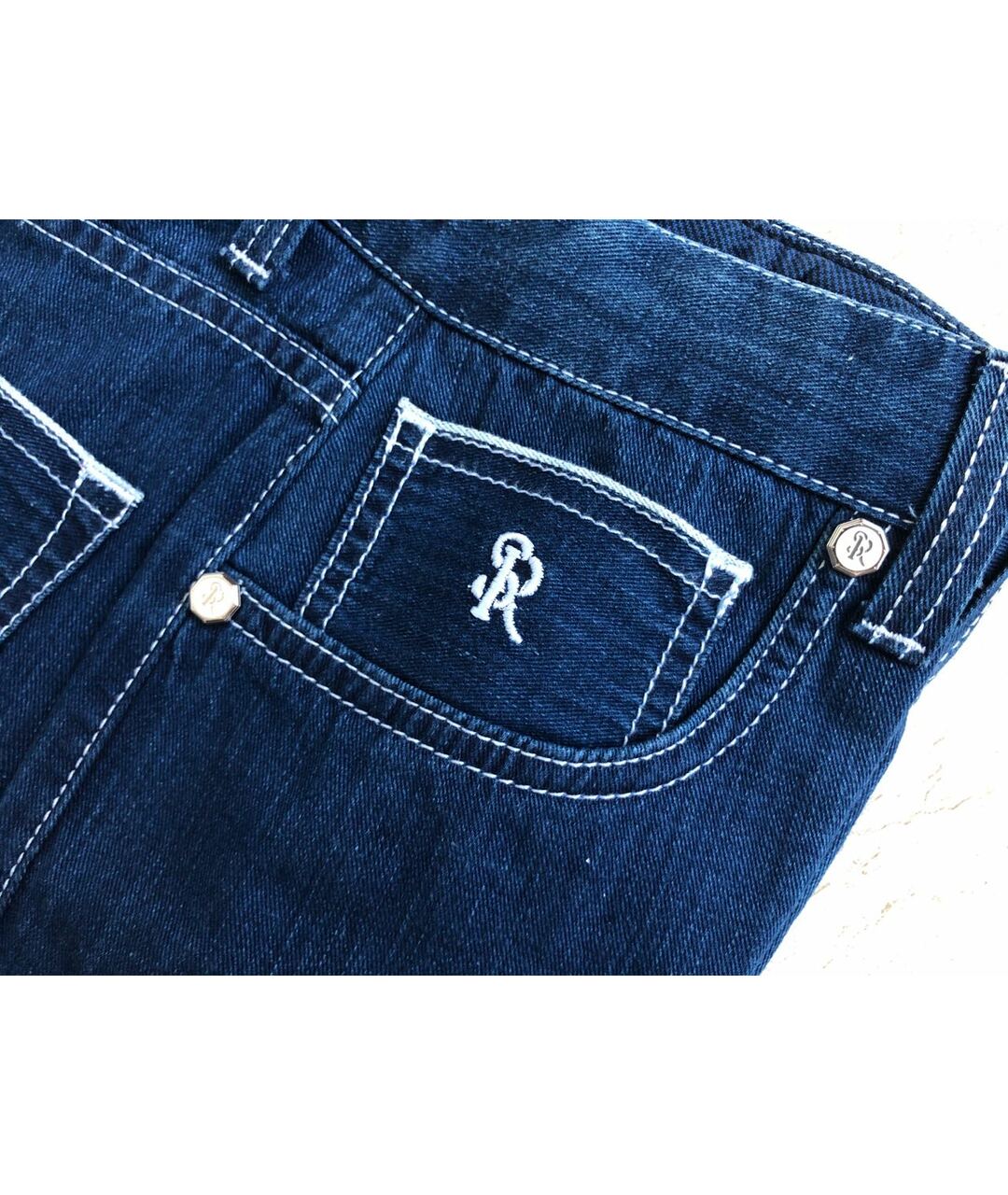 STEFANO RICCI Темно-синие хлопковые джинсы, фото 5
