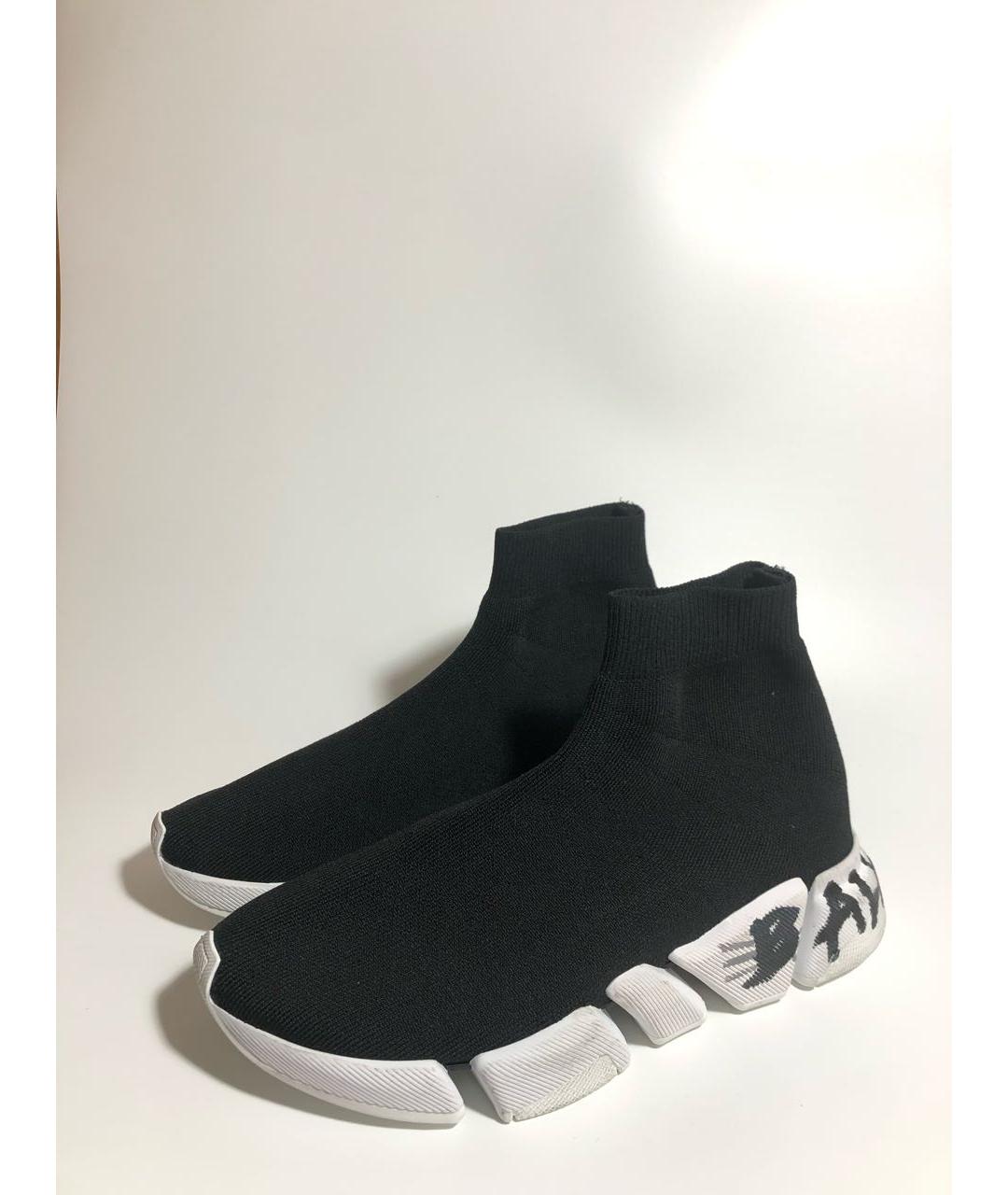 BALENCIAGA Черные текстильные кроссовки, фото 2