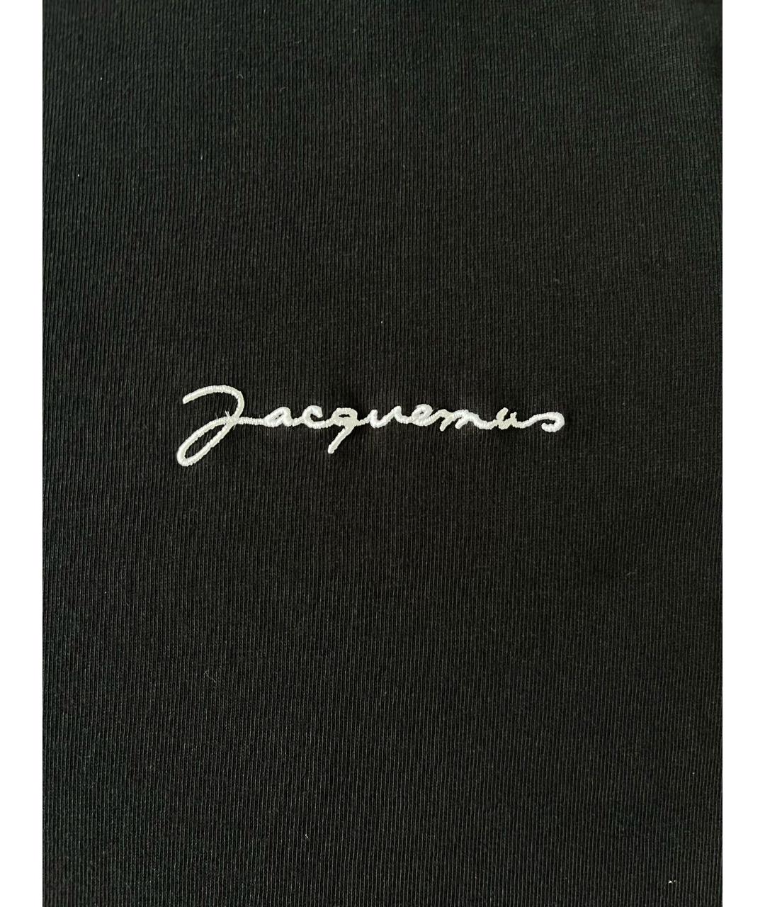 JACQUEMUS Черная хлопковая футболка, фото 3