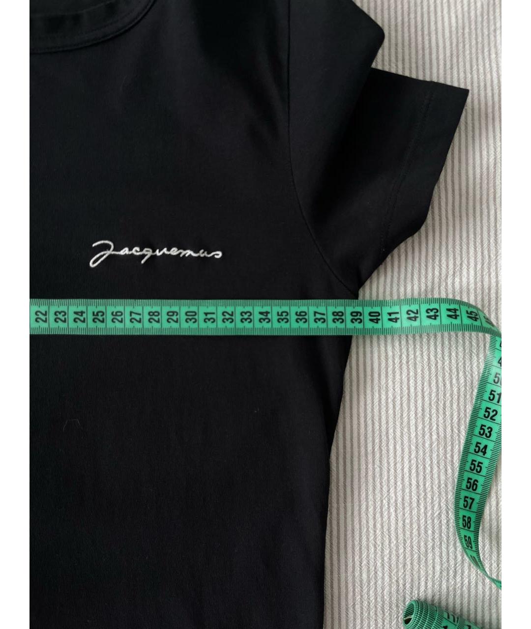 JACQUEMUS Черная хлопковая футболка, фото 4