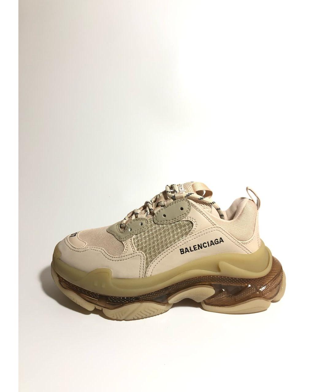 BALENCIAGA Бежевые кроссовки, фото 7