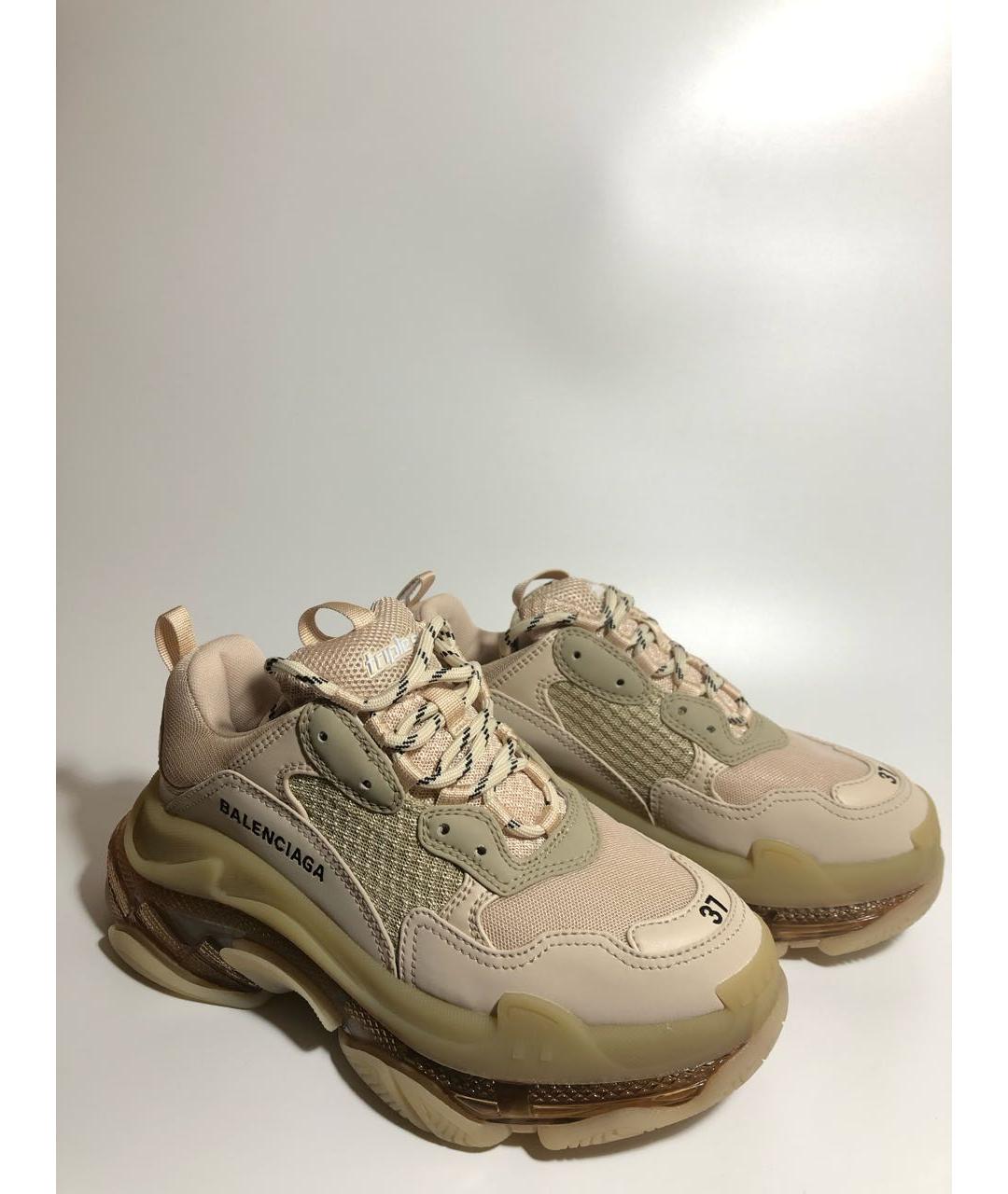 BALENCIAGA Бежевые кроссовки, фото 4